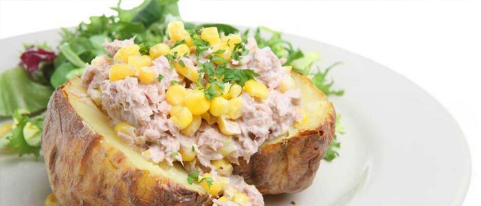 Baked Potato With Tasty Tuna Salad 